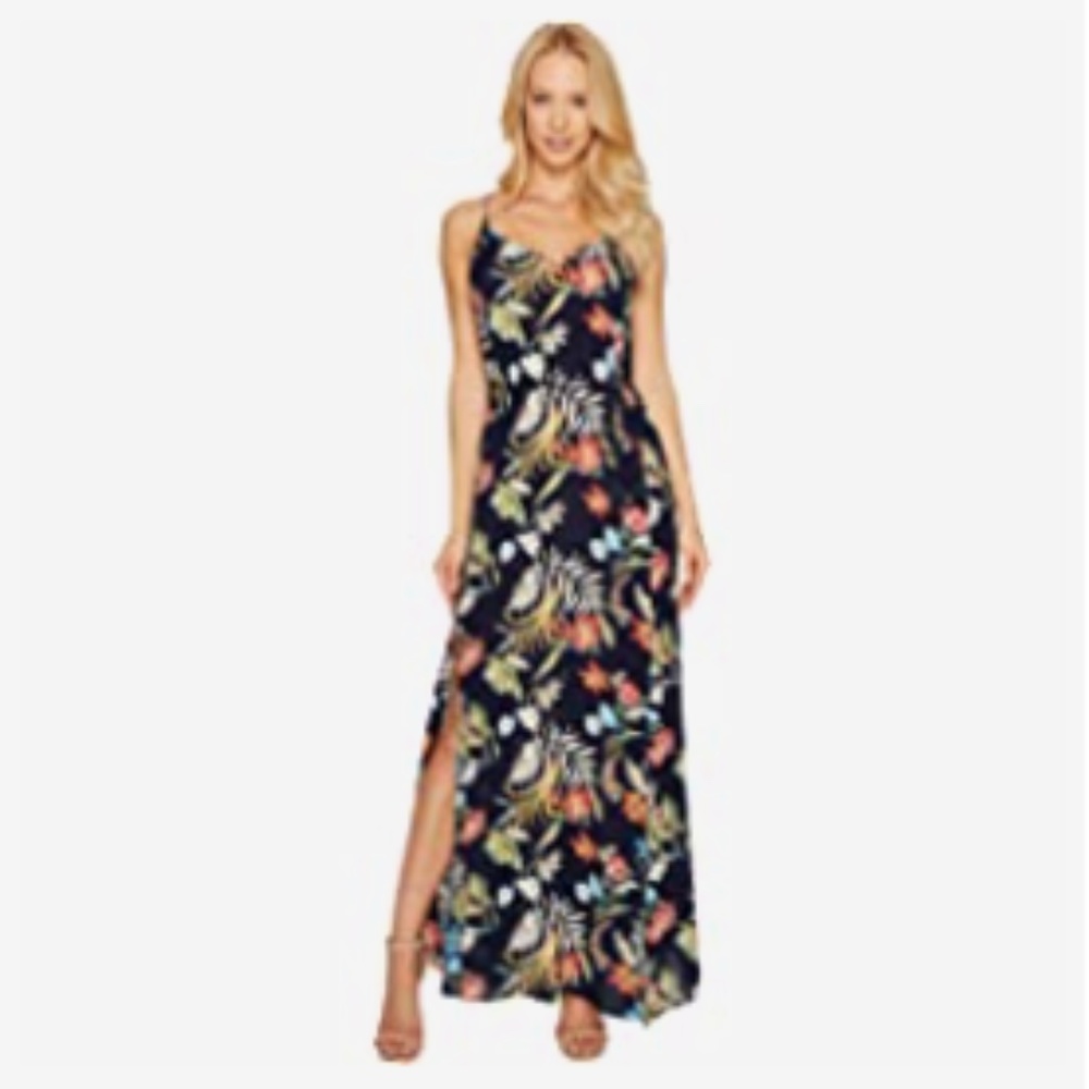 Brigitte Bailey Tropical Navy Floral Maxi - M